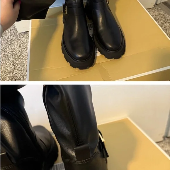 Michael Kors Black Leather Over-the-Knee Boots - NWOT